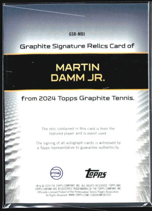 2024 Topps Graphite Martin Damm Jr Blue Refractor Relic Auto /50