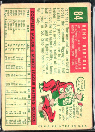 1959 Topps - #84 Reno Bertoia