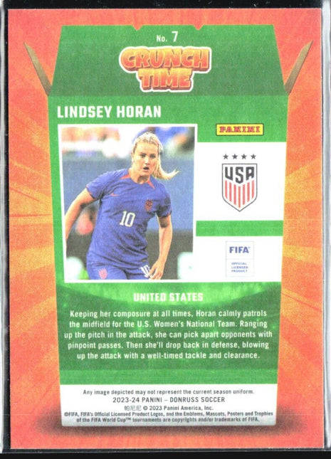 2023-24 Panini Donruss FIFA - Crunch Time #7 Lindsey Horan