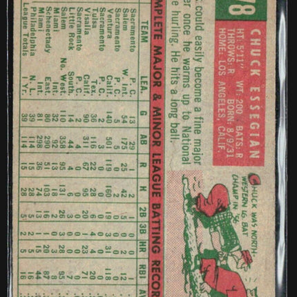 1959 Topps - white back #278 Chuck Essegian