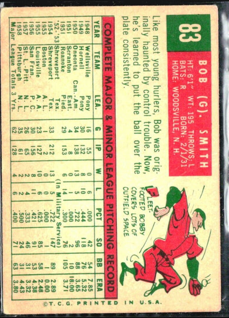 1959 Topps - #83 Bob Smith (RC)