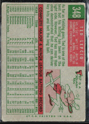 1959 Topps - #348 Ted Lepcio