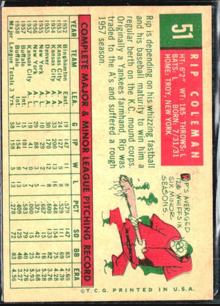 1959 Topps - #51 Rip Coleman