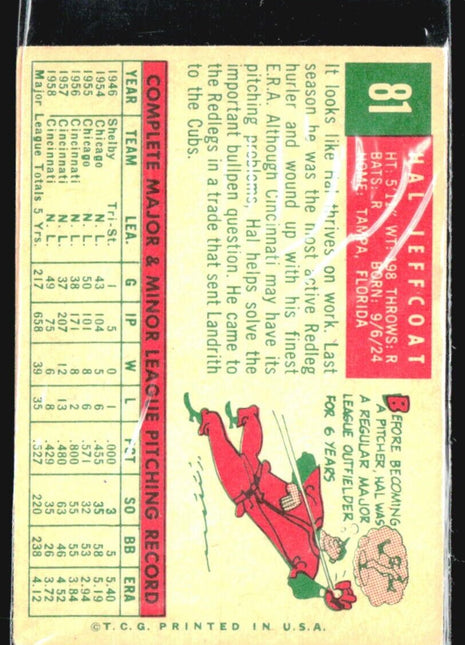 1959 Topps - #81 Hal Jeffcoat