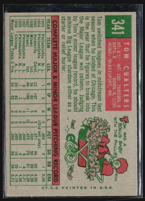 1959 Topps - #341 Tom Qualters