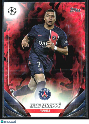 2023-24 Topps UEFA Club Competitions - #21 Kylian Mbappe Fire Foil