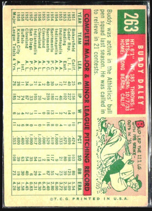 1959 Topps - grey back #263 Bud Daley