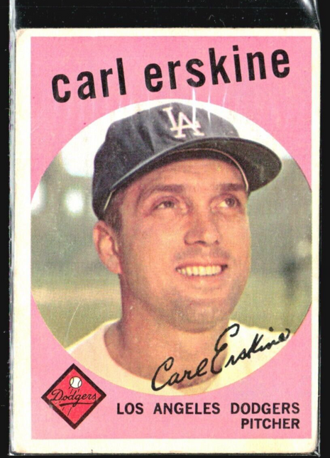 1959 Topps - white back #217 Carl Erskine