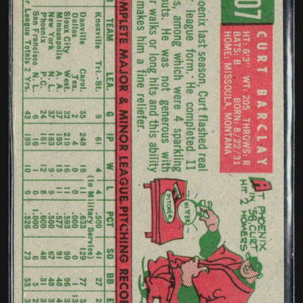 1959 Topps - #307 Curt Barclay
