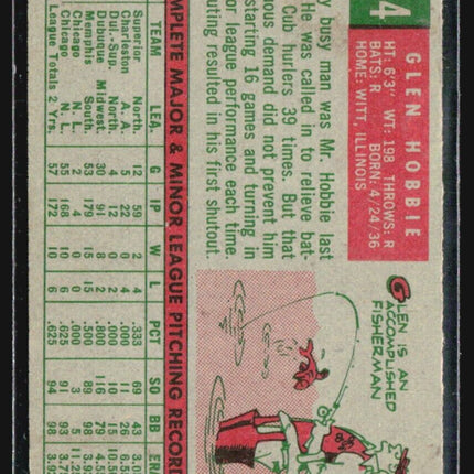 1959 Topps - #334 Glen Hobbie