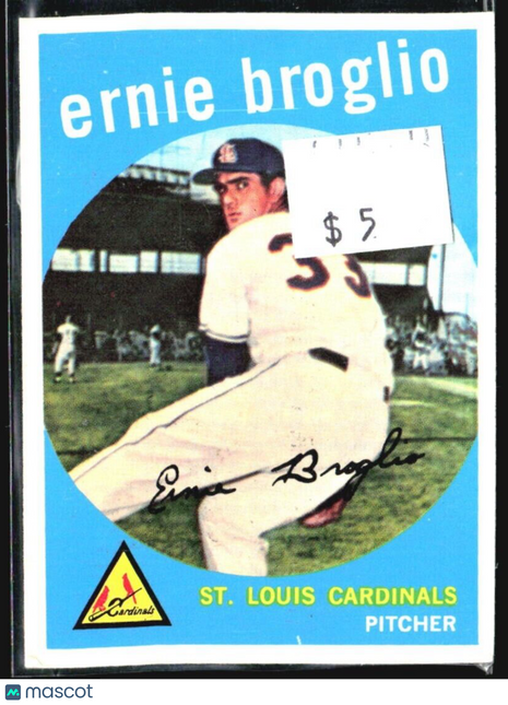 1959 Topps - #296 Ernie Broglio (RC)