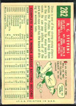 1959 Topps - grey back #282 R.C. Stevens
