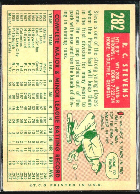 1959 Topps - grey back #282 R.C. Stevens