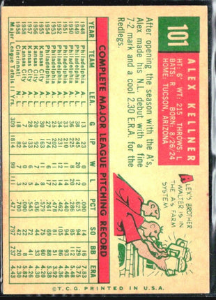 1959 Topps - #101 Alex Kellner