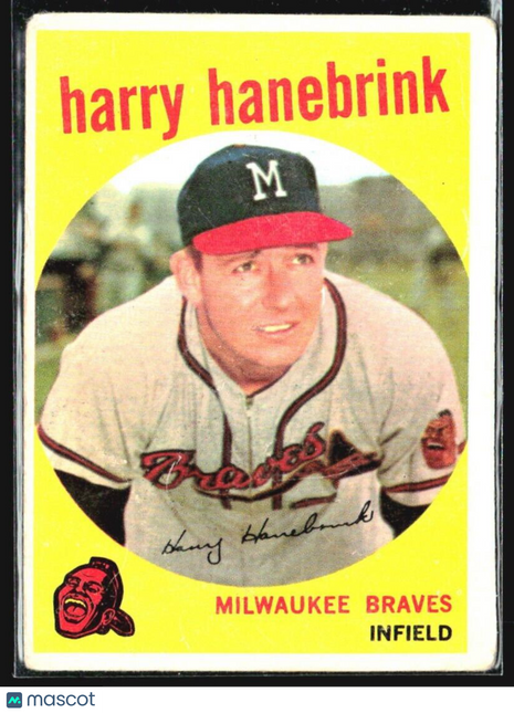 1959 Topps - on Back #322 Harry Hanebrink
