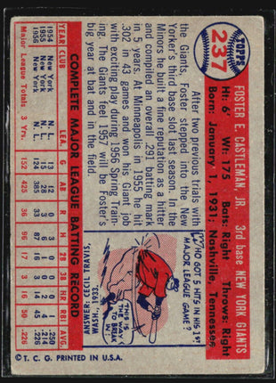 1957 Topps - #237 Foster Castleman