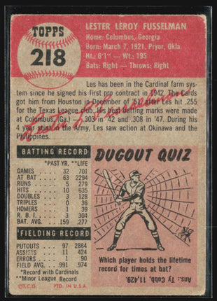 1953 Topps - #218 Les Fusselman