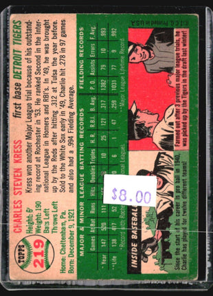1954 Topps - #219 Chuck Kress (RC)
