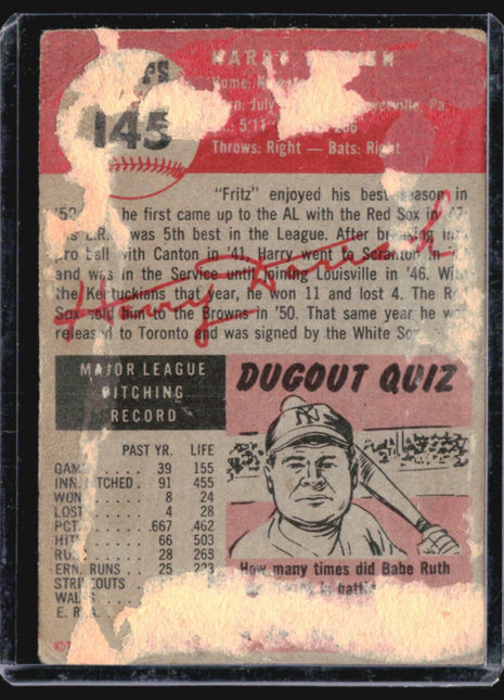 1953 Topps - #145 Harry Dorish