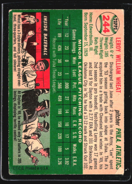 1954 Topps - #244 Lee Wheat (RC)