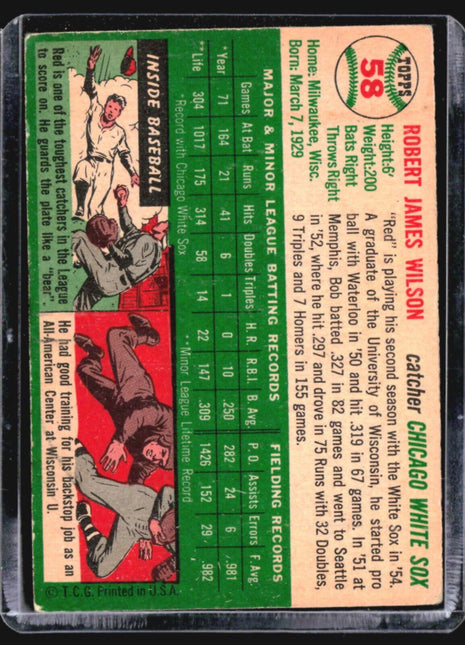 1954 Topps - #58 Bob Wilson