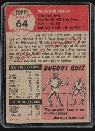 1953 Topps - #64 Dave Philley