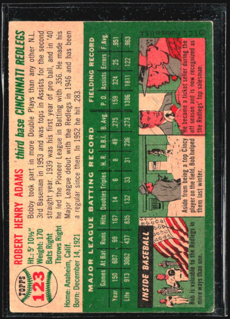 1954 Topps - #123 Bobby Adams