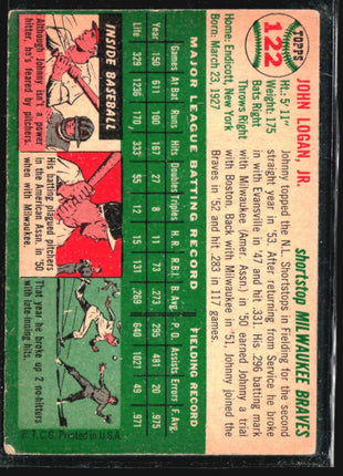 1954 Topps - #122 Johnny Logan