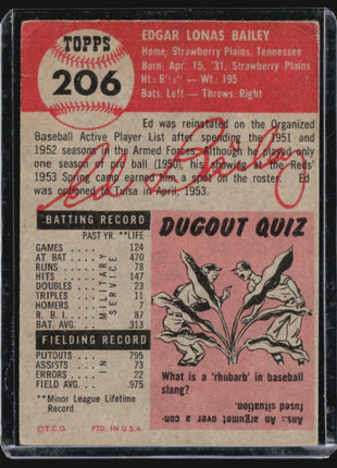 1953 Topps - #206 Ed Bailey (RC)