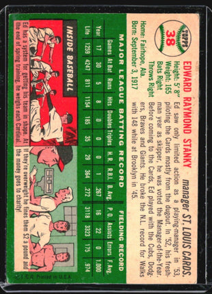 1954 Topps - #38 Eddie Stanky