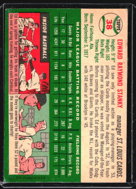 1954 Topps - #38 Eddie Stanky
