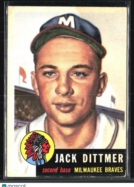 1953 Topps - #212 Jack Dittmer (RC)