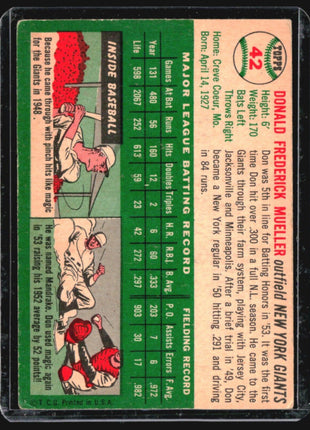 1954 Topps -  #42 Don Mueller