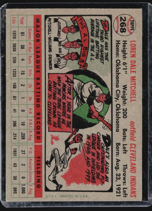 1956 Topps - #268 Dale Mitchell