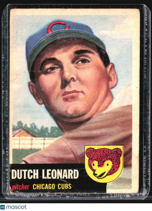 1953 Topps -#155 Dutch Leonard (RC)