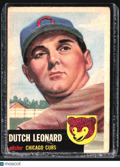 1953 Topps -#155 Dutch Leonard (RC)