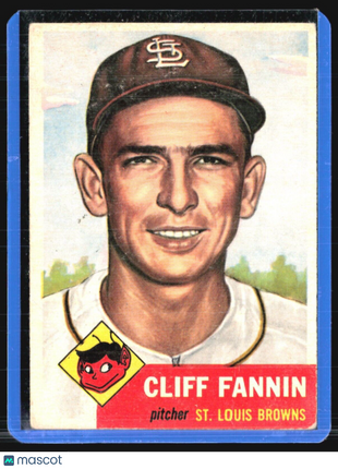1953 Topps - #203 Cliff Fannin