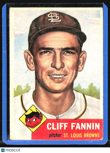 1953 Topps - #203 Cliff Fannin