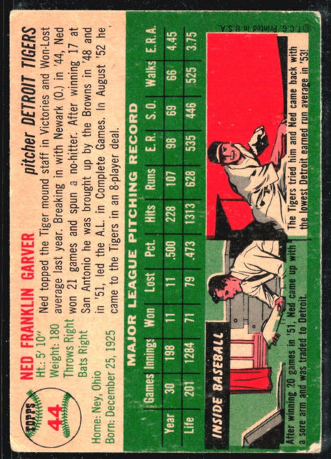 1954 Topps - #44 Ned Garver