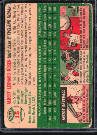 1954 Topps - White Back #15 Al Rosen