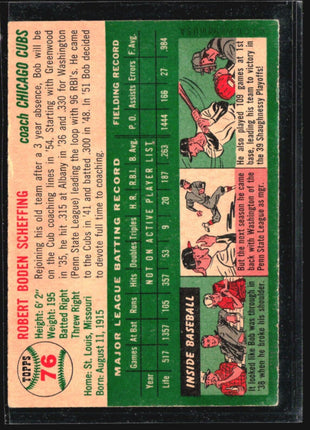 1954 Topps - #76 Bob Scheffing