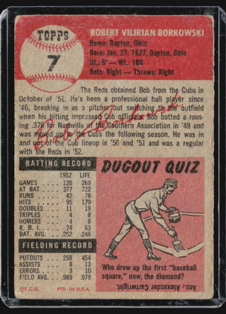 1953 Topps - #7 Bob Borkowski