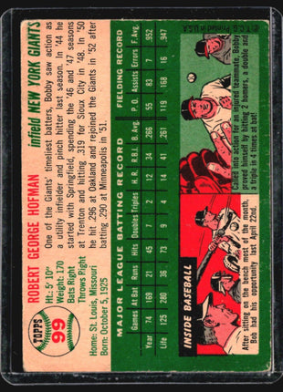 1954 Topps - #99 Bobby Hofman