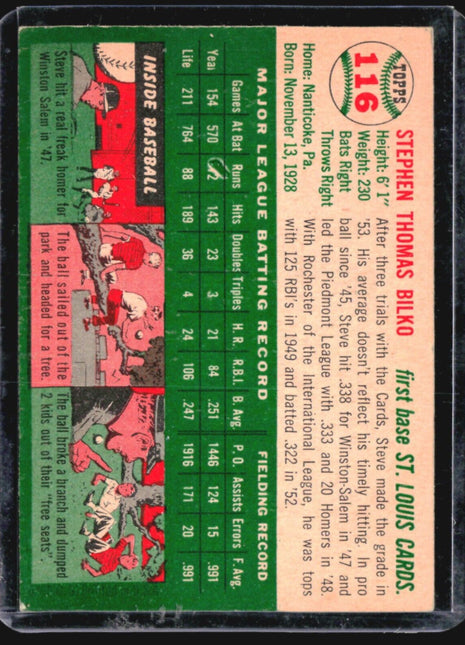 1954 Topps - #116 Steve Bilko
