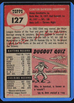 1953 Topps -  #127 Clint Courtney (RC)