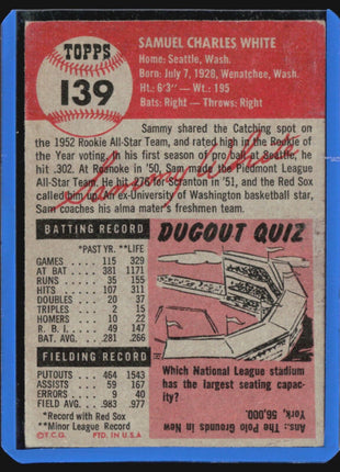 1953 Topps - #139 Sammy White