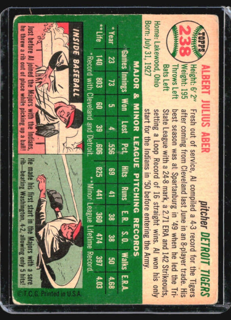 1954 Topps - #238 Al Aber