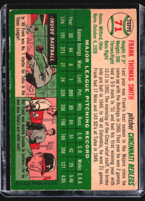 1954 Topps - #71 Frank Smith