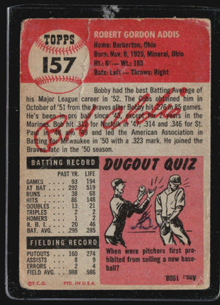 1953 Topps - #157 Bob Addis