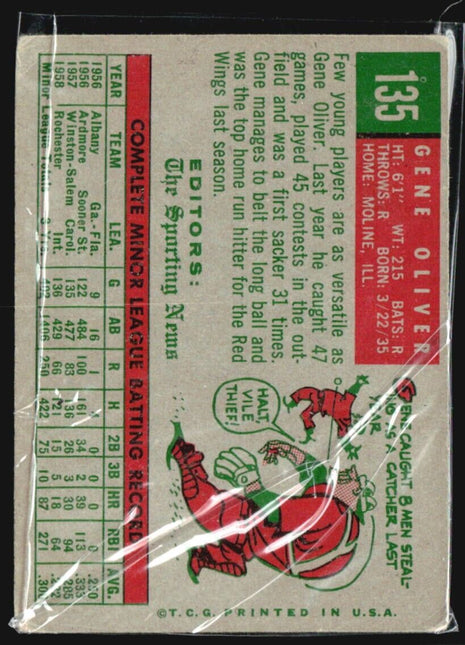 1959 Topps - Sporting News Rookie Stars #135 Gene Oliver (RC)